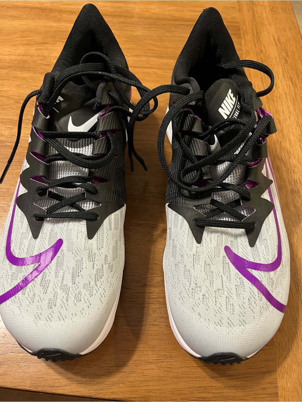 Nike Women's Rival FlyAthletic Running Shoes Gray with Purple and Black Size 9 - Picture 1 of 8